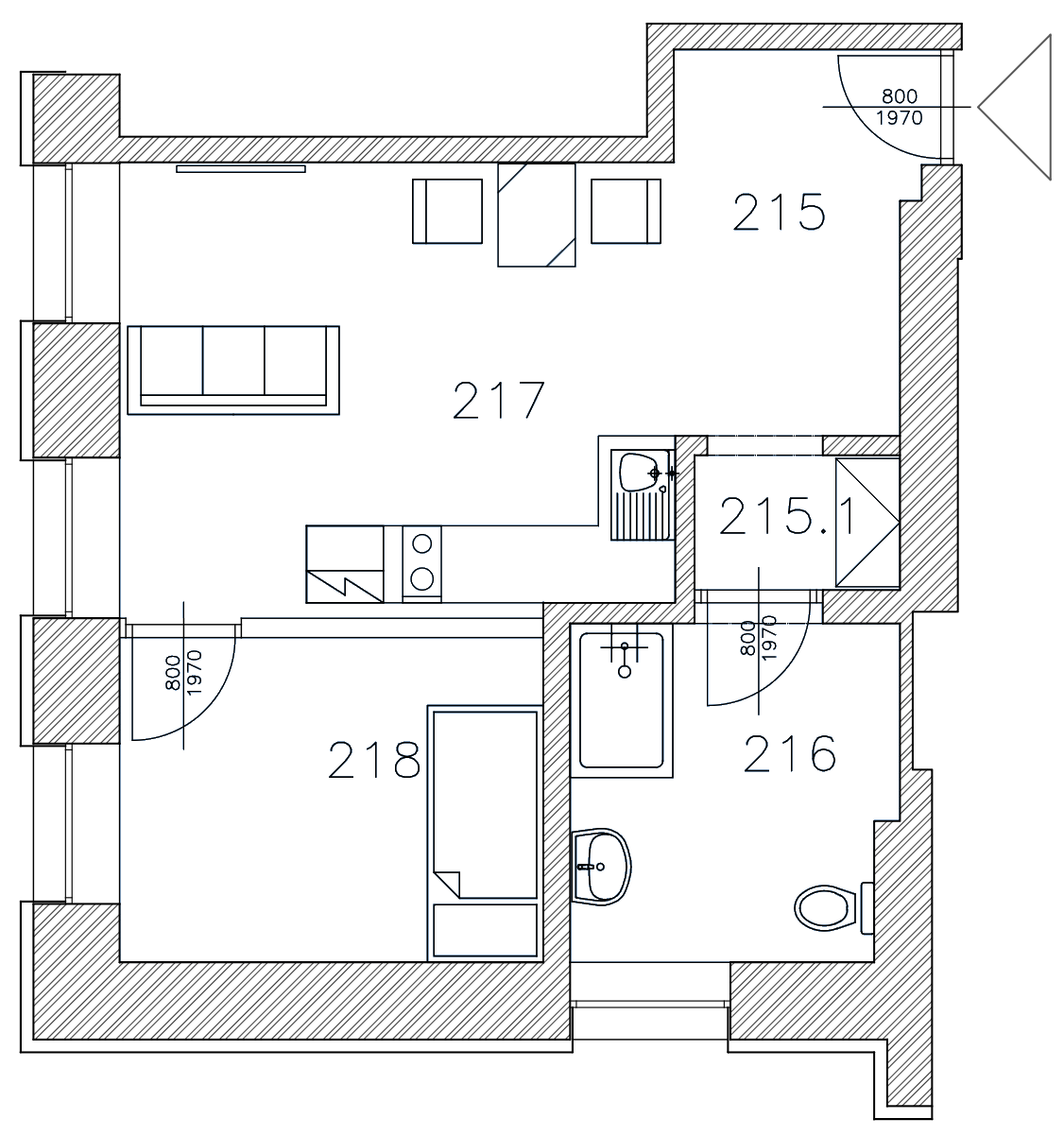 Půdorys apartmánu I